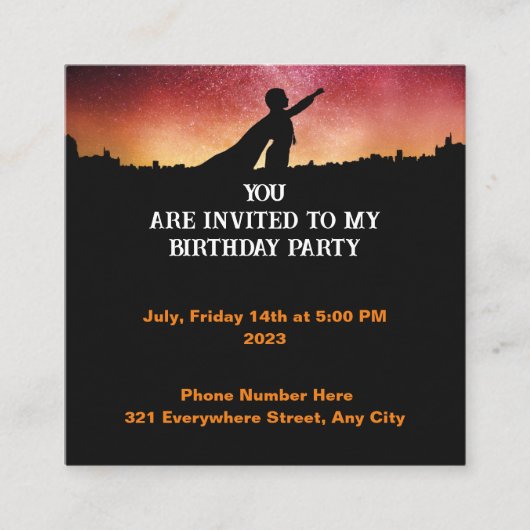 すごい招待状 エンクロージャーカード (正面)