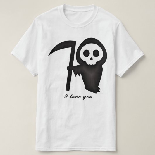 すごい死神愛の死骸骨 Tシャツ (デザイン正面)