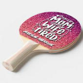 すごい母すごい妻すごい疲カスタムタイポグラフィ 卓球ラケット (正面アングル)