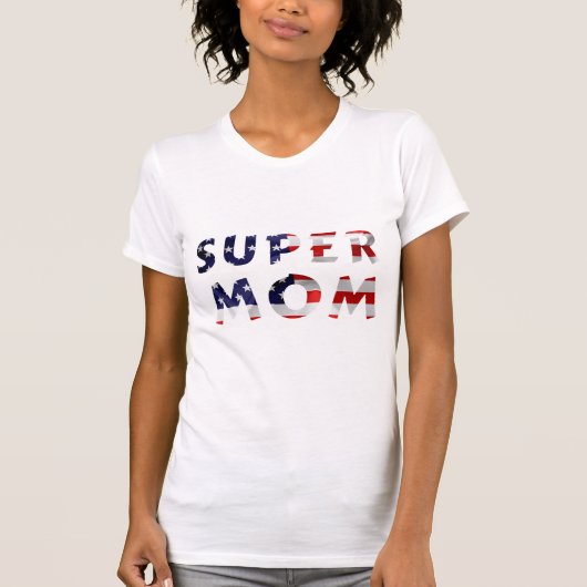 すごい母とアメリカ国旗 Tシャツ (正面)