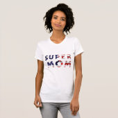 すごい母とアメリカ国旗 Tシャツ (正面フル)