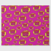 すごい母オン明るい赤紫色 ラッピングペーパー (フラット)