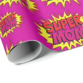 すごい母オン明るい赤紫色 ラッピングペーパー (ロールコーナー)