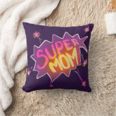 すごい母ネオン花漫画バブル母の日 クッション (ブランケット)