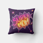 すごい母ネオン花漫画バブル母の日 クッション (裏面)