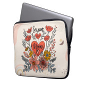 すごい母フローラバッグ ラップトップスリーブ (正面左)