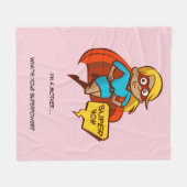 すごい母 フリースブランケット (正面(横))