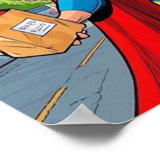 「すごい母」レトロ漫画本スタイル ポスター (角)