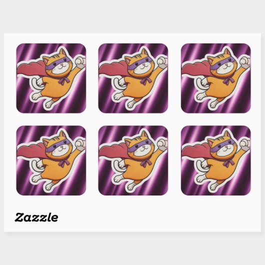 すごい猫 スクエアシール (シート)