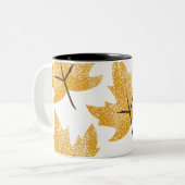 すごい秋の楽しい離れマグ!居心地の良い場所に飲み込む！ ツートーンマグカップ (正面左)