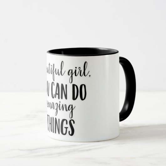 「すごい美人だね」 マグカップ (正面右)