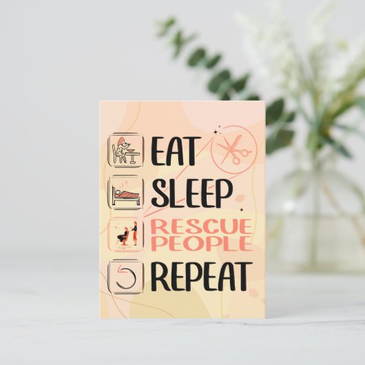 「すごい美容師/美容師」ヘアサロンギフト ポストカード (スタンド正面)