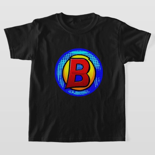 すごい英雄「B」の記章 Tシャツ (レイダウン)