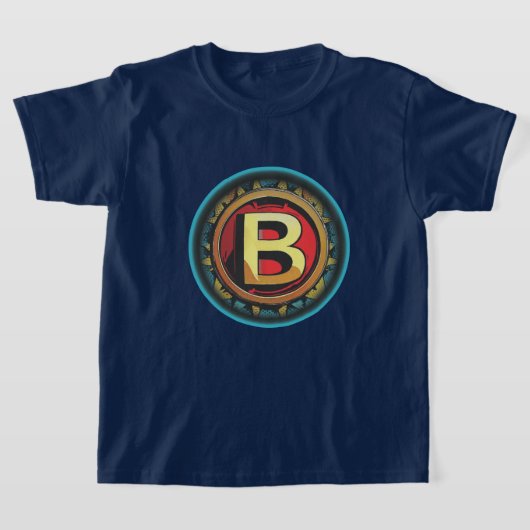 すごい英雄「B」の記章 Tシャツ (レイダウン)