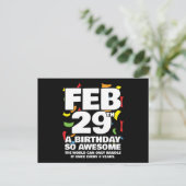 すごい誕生日 うるう日 うるう年 2月29日 ポストカード (スタンド正面)