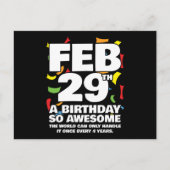 すごい誕生日 うるう日 うるう年 2月29日 ポストカード (正面)