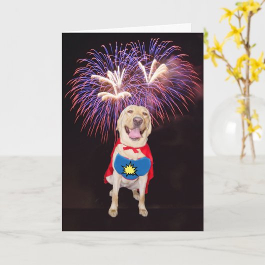 すごい誕生日 カード (黄色い花)