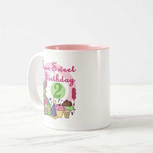 すごい誕生日Tシャツとギフトのお菓子 ツートーンマグカップ (正面左)