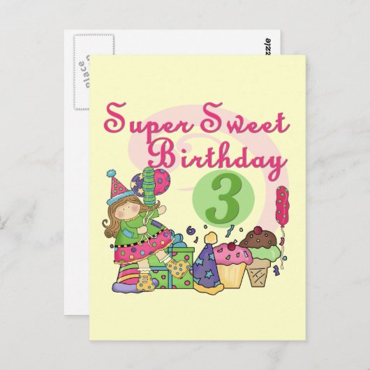 すごい誕生日Tシャツとギフトのお菓子 ポストカード (正面/裏面)