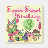 すごい誕生日Tシャツとギフトのお菓子 マグネット (正面)