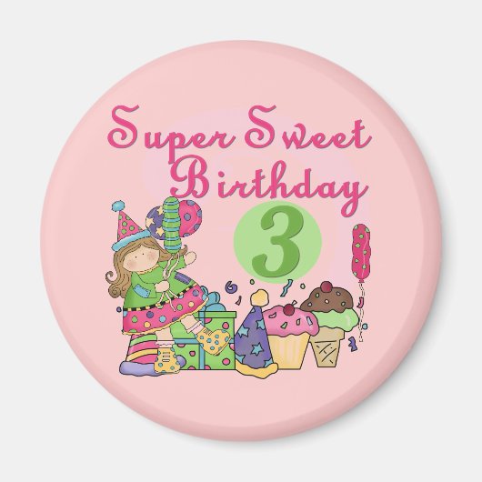 すごい誕生日Tシャツとギフトのお菓子 マグネット (正面)