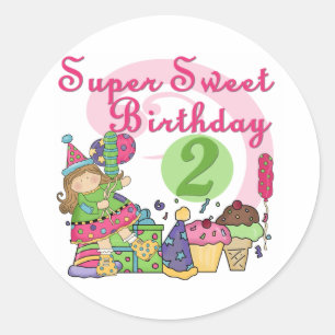 すごい誕生日Tシャツとギフトのお菓子 ラウンドシール