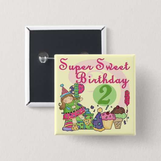 すごい誕生日Tシャツとギフトのお菓子 缶バッジ (正面&裏面)