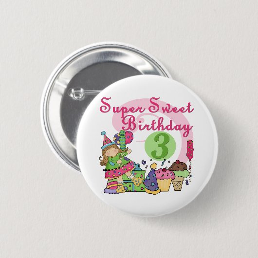 すごい誕生日Tシャツとギフトのお菓子 缶バッジ (正面&裏面)