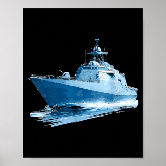 すごい軍艦グラフィック ポスター (正面)