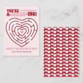 すごい迷路教室バレンタイン ノートカード (正面/裏面)