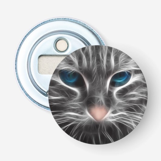 すごい青い目の猫の顔 栓抜き (正面)