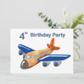 すごい飛行機 4歳の誕生日 招待状 (スタンド正面)