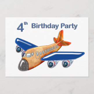 すごい飛行機 4歳の誕生日 招待状