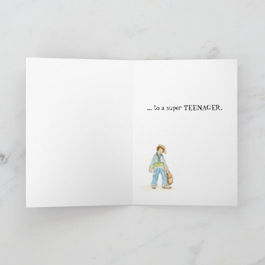 すごい10代の若者誕生日カード カード (内部)