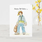 すごい10代の若者誕生日カード カード (黄色い花)