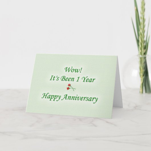 すごい!もう1年経ったおめでとう カード (正面)