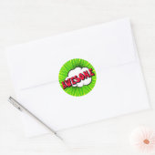 すごい コミック ポップアート ステッカー (封筒)