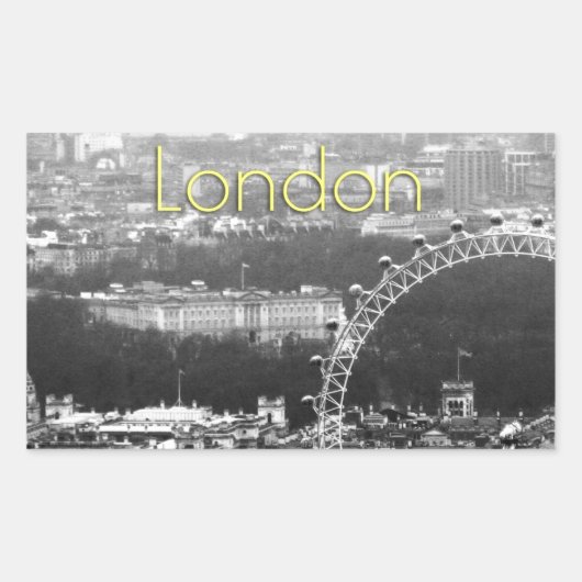 すごい!バッキンガムパレスロンドン 長方形シール (正面)