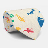 すごい – ペット&ジャスティスリーグシルエットパターン ネクタイ (ロール)