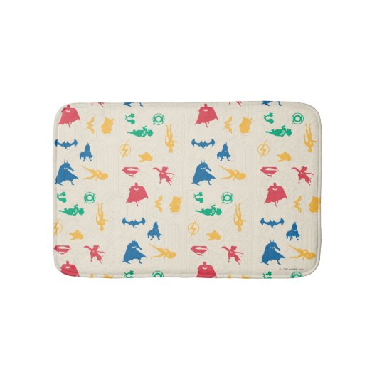 すごい – ペット&ジャスティスリーグシルエットパターン バスマット (正面)