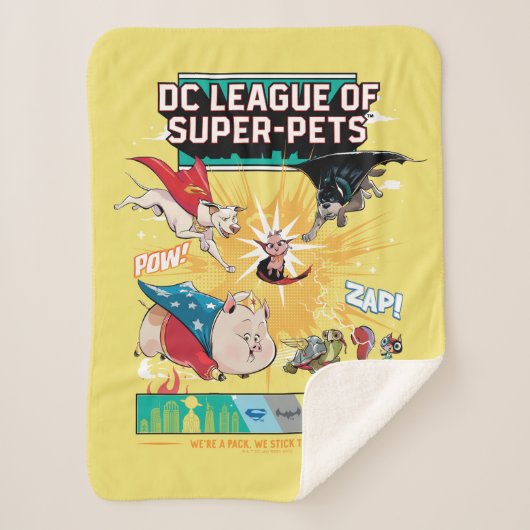 すごい – ペット:私たちはパックで、私たちは一緒に頑張る! シェルパブランケット (正面)