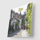 すごい！ライ・イングランド スクエア壁時計 (傾斜)