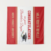 すごい！学士号！卒業おめでとう タペストリー (正面(横))