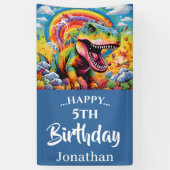 すごい！虹色の恐竜の誕生日！ 横断幕 (縦)