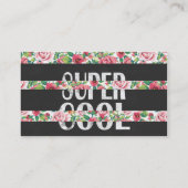 "すごい"語カッコいいヴィンテージバラフローラストライプ 名刺 (裏面)