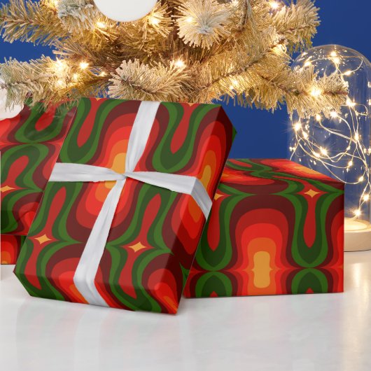 すごい 60s 70sレモダントロ版のギフトワー ラッピングペーパー (クリスマス)