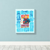 すごい-Pets & Justice League – 襟を締める キャンバスプリント (インサイチュ (ウッドフロア))