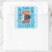 すごい-Pets & Justice League – 襟を締める スクエアシール (バッグ)