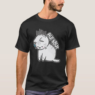 すごいAUR+ナウル猫動物+なんてこと猫驚いたL Tシャツ