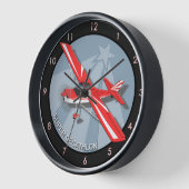 すごいDecathlon Aerobatic Airplaneウォールクロック 壁時計 (傾斜)